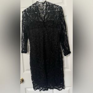Sheer Black Lace Dress (size medium)